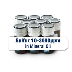 Calibration; S in Mineral Oil, 10 - 3000 ug/g (10mL) - set of 9
