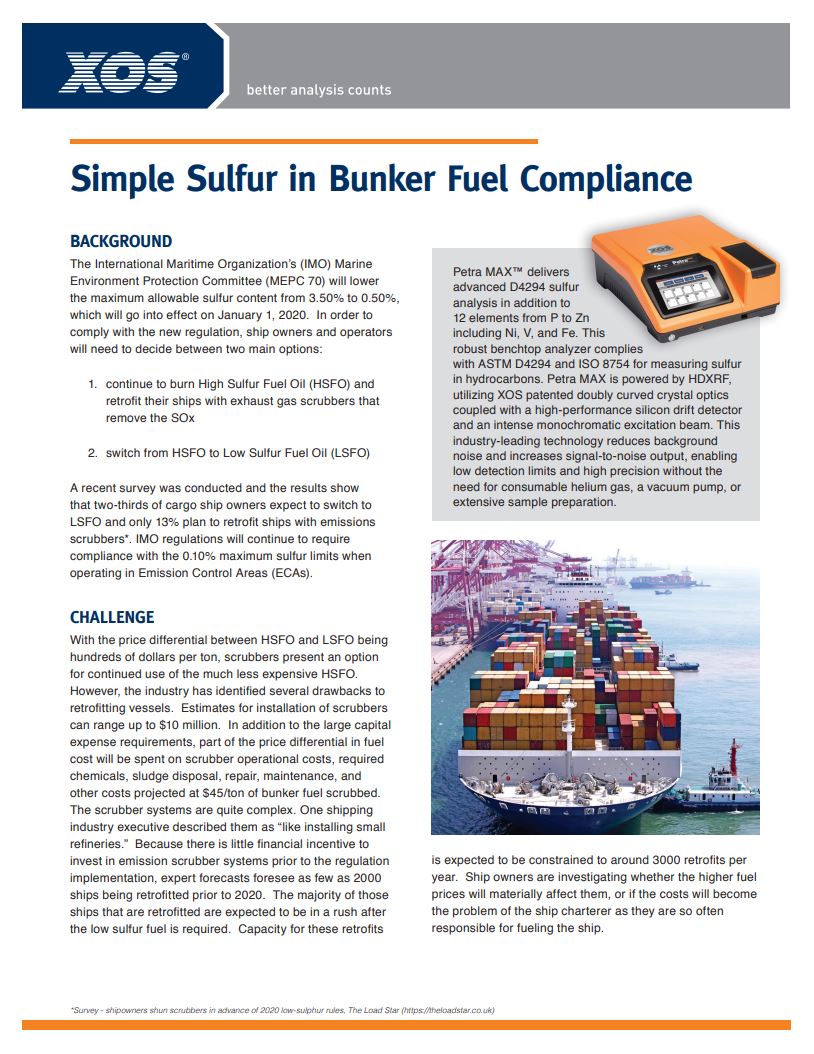 Simple Sulfur in Bunker Fuel Compliance