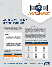 ASTM D8252 – Nickel & Vanadium in Crude Using XRF 