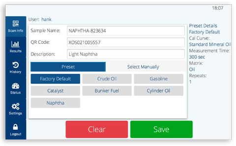 Petra MAX Gen 4 software screen