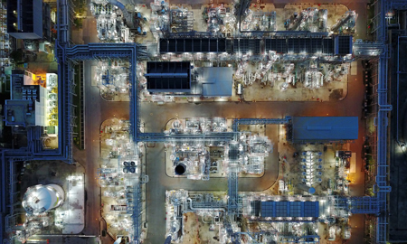 refinery overhead view