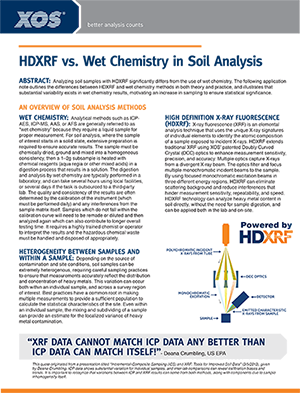 Hdxrf Vs Wet Chemistry In Soil Analysis Hdxrf Vs Wet Chemistry In Soil Analysis